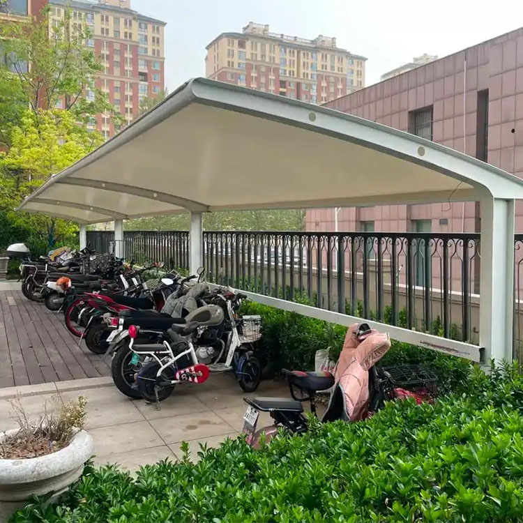 苍梧县膜结构电动车棚